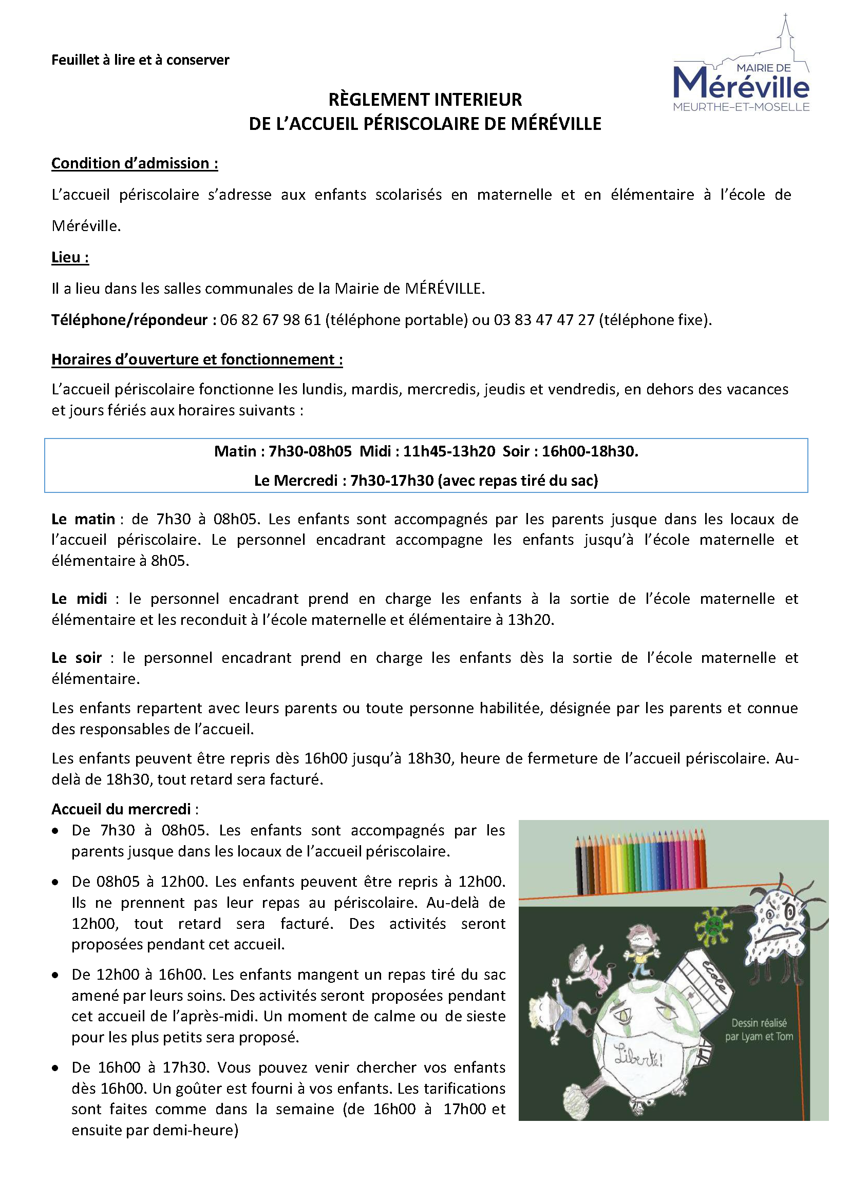 Règlement périscolaire 2023 2024 page 2