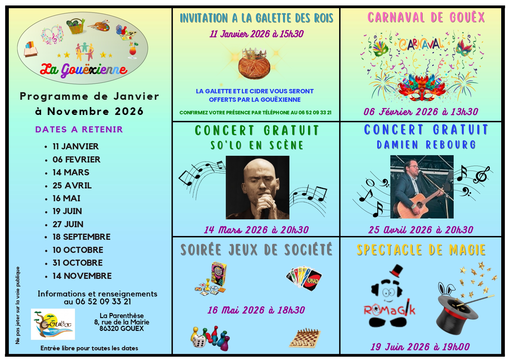 LA GOUËXIENNE - Programme 2026