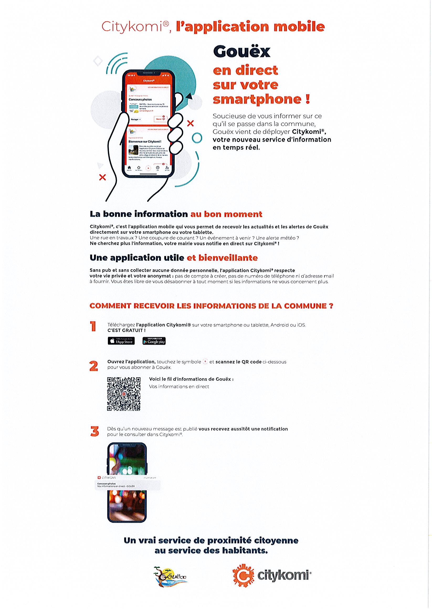 GOUEX en direct sur votre smartphone