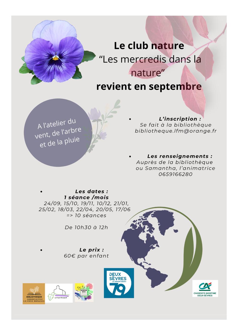 Club Nature tous les mercredis