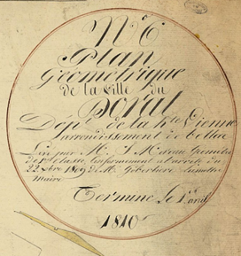 cartouche plan géométrique Le Dorat 1810.png