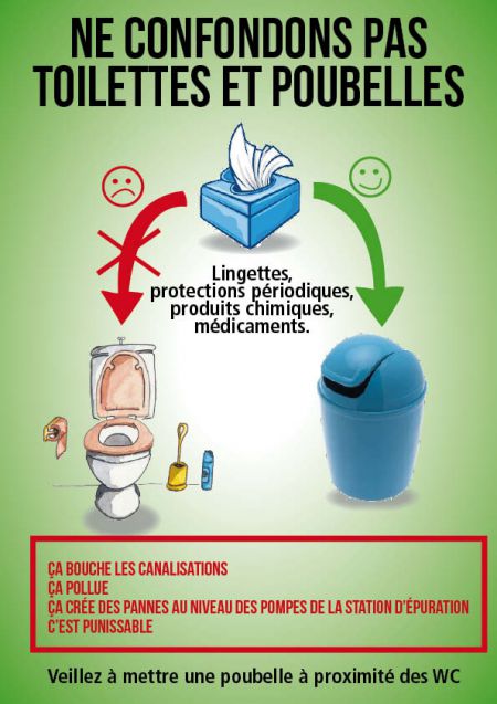 Civilité : stop aux lingettes dans les toilettes - Commune de Brissac