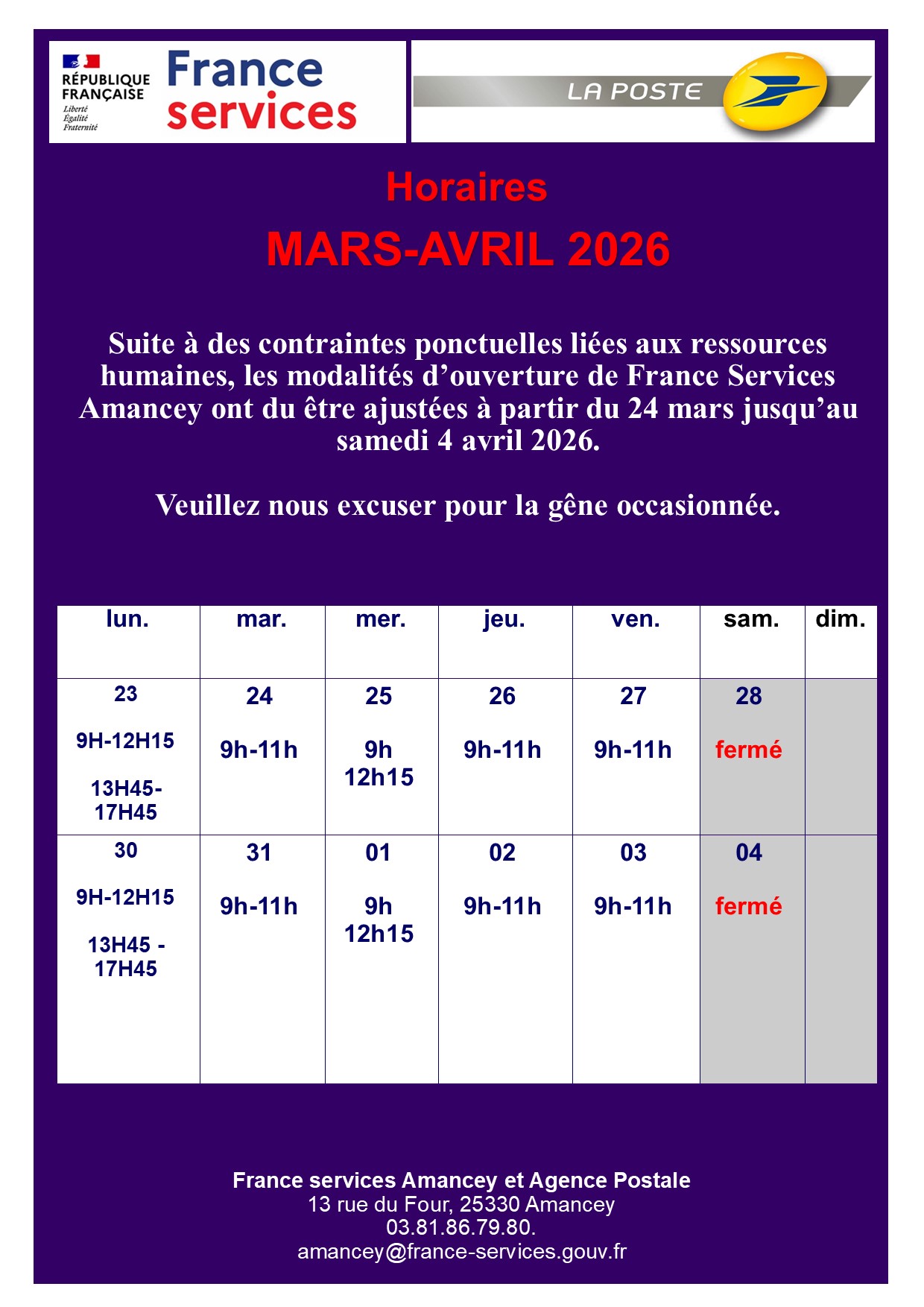 Horaires exceptionnels FSA Mars Avril.jpg