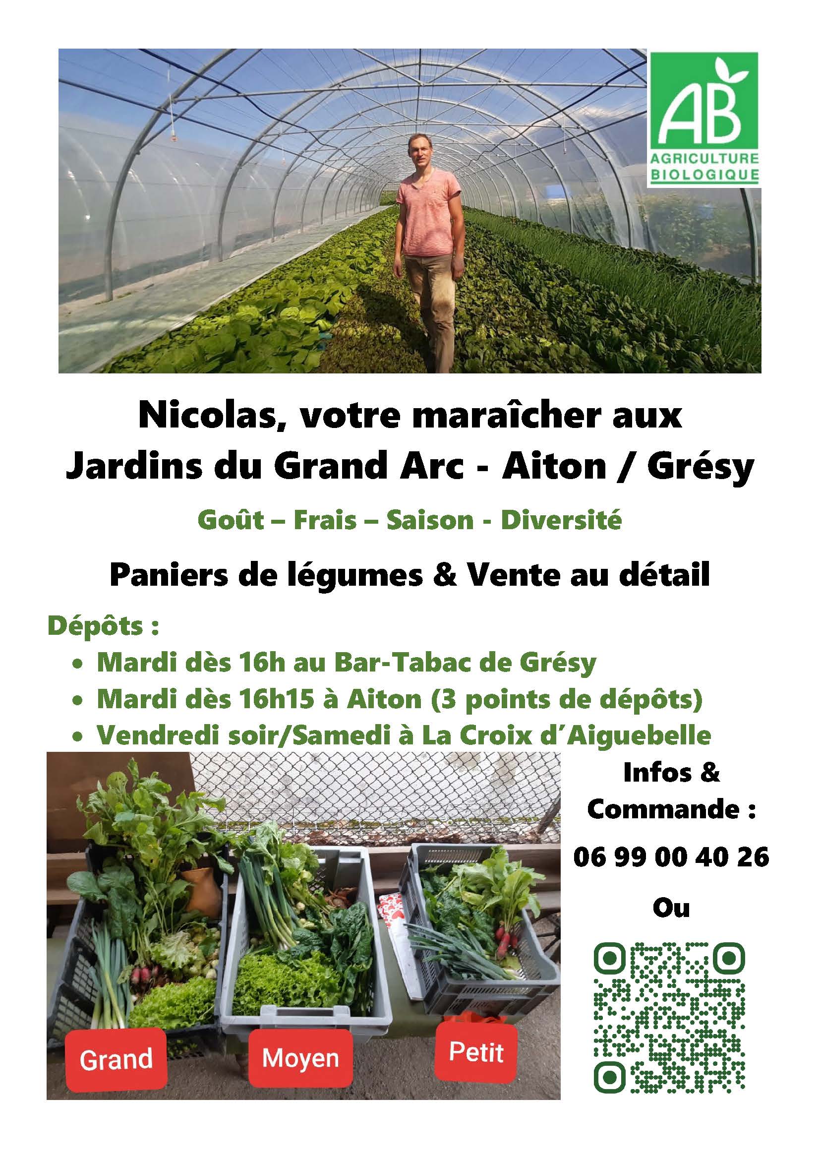 Affiche A4_Les jardins du Grand Arc, avec 3 paniers, dépôt Aiton-Grésy.jpg