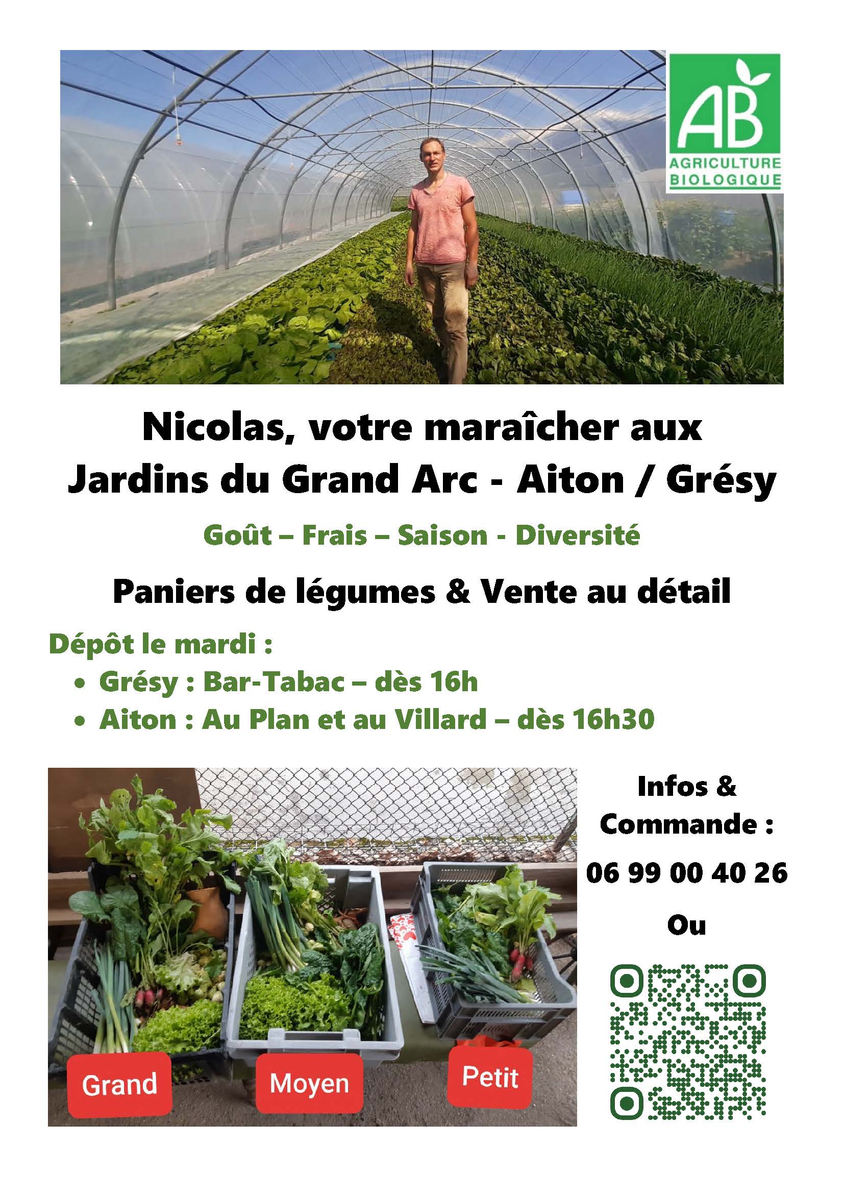 Vente paniers légumes
