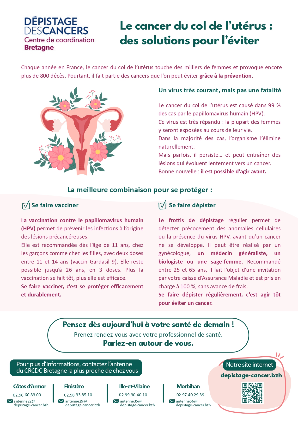 DEPISTAGE DU CANCER DU COL DE L'UTERUS