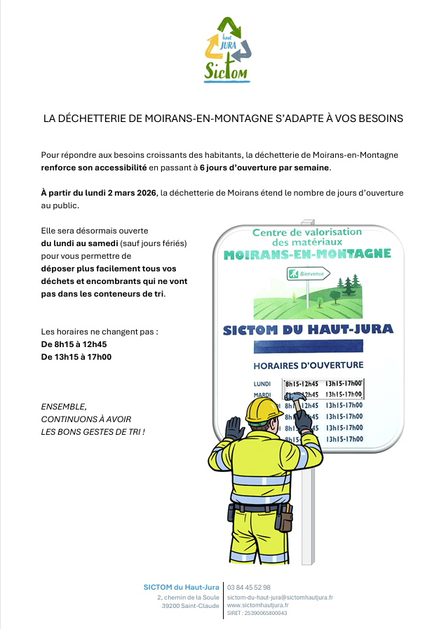 Déchetterie de Moirans-En-Montagne