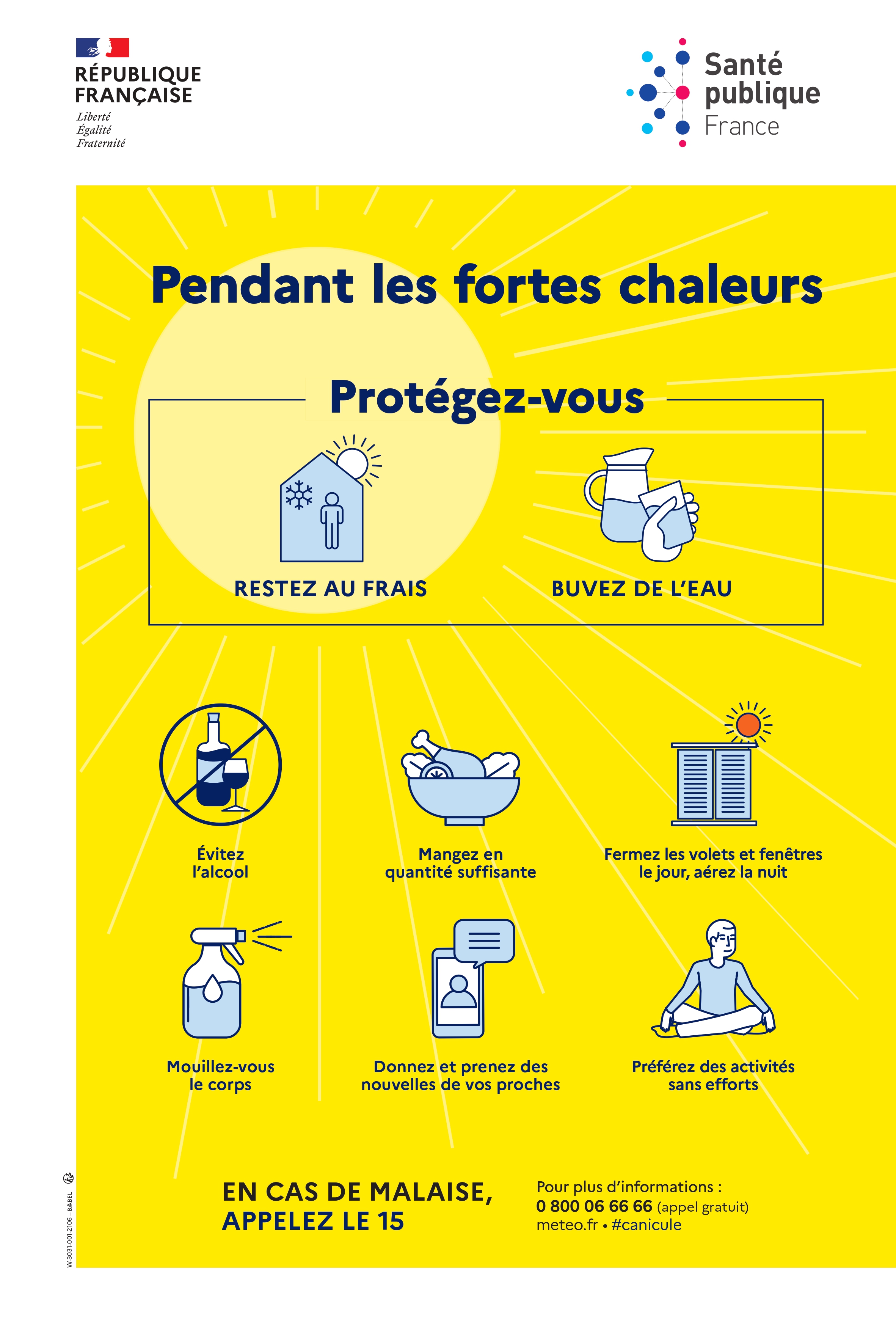 Affiche prévention fortes chaleurs
