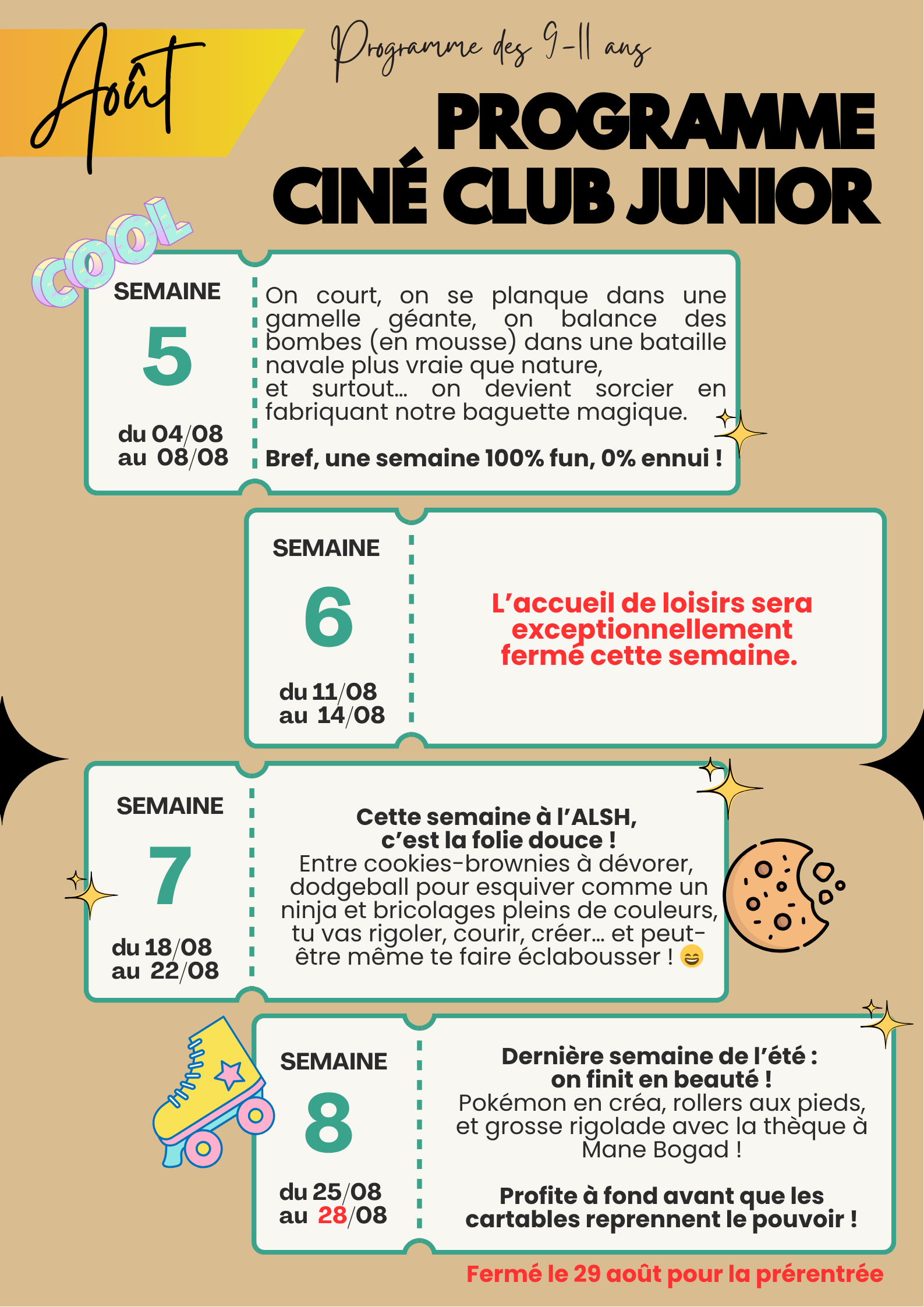 Programme des 9-11 ans août 2025