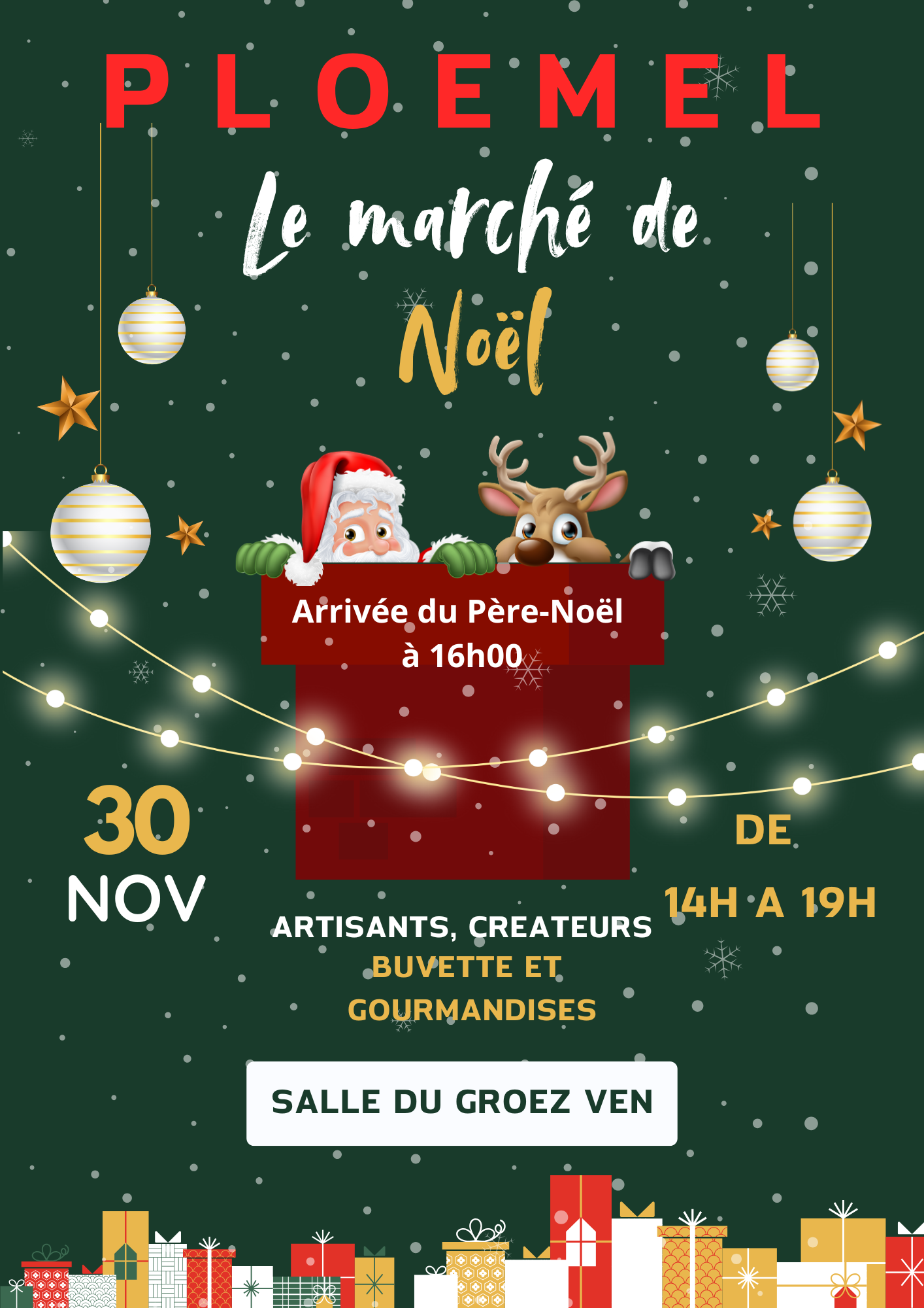 Affiche marché de Noel 2025rue 