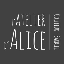 Logo coiffeur l'atelier d'alice