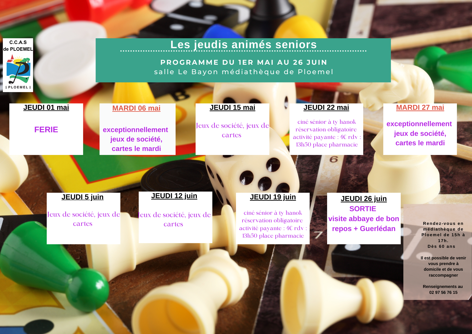 Programme activités seniors mai-juin 2025