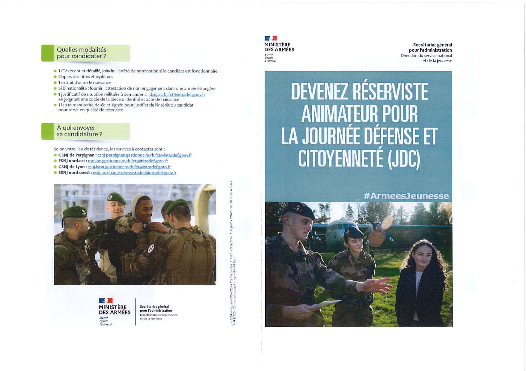 Devenez réserviste