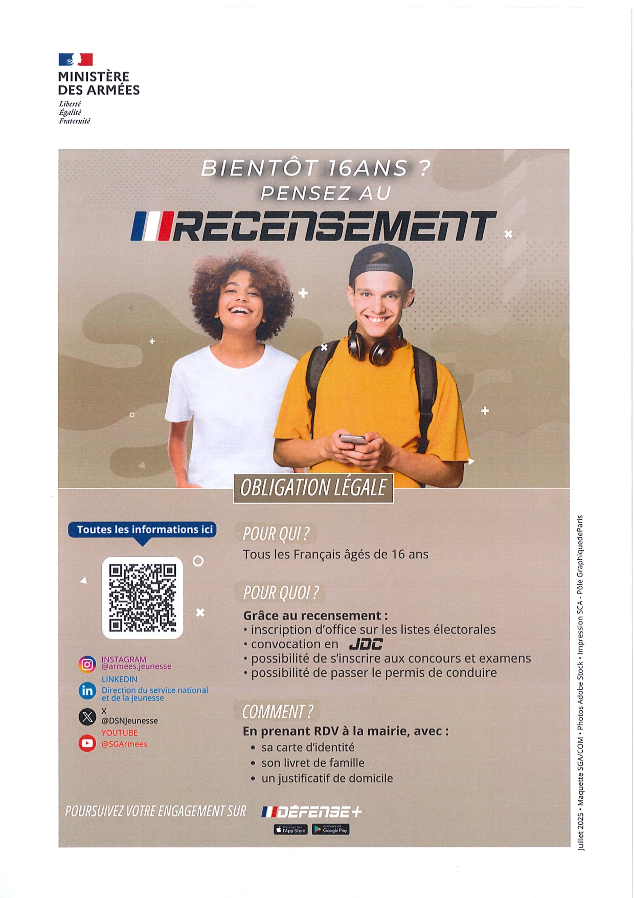 RECENSEMENT MILITAIRE