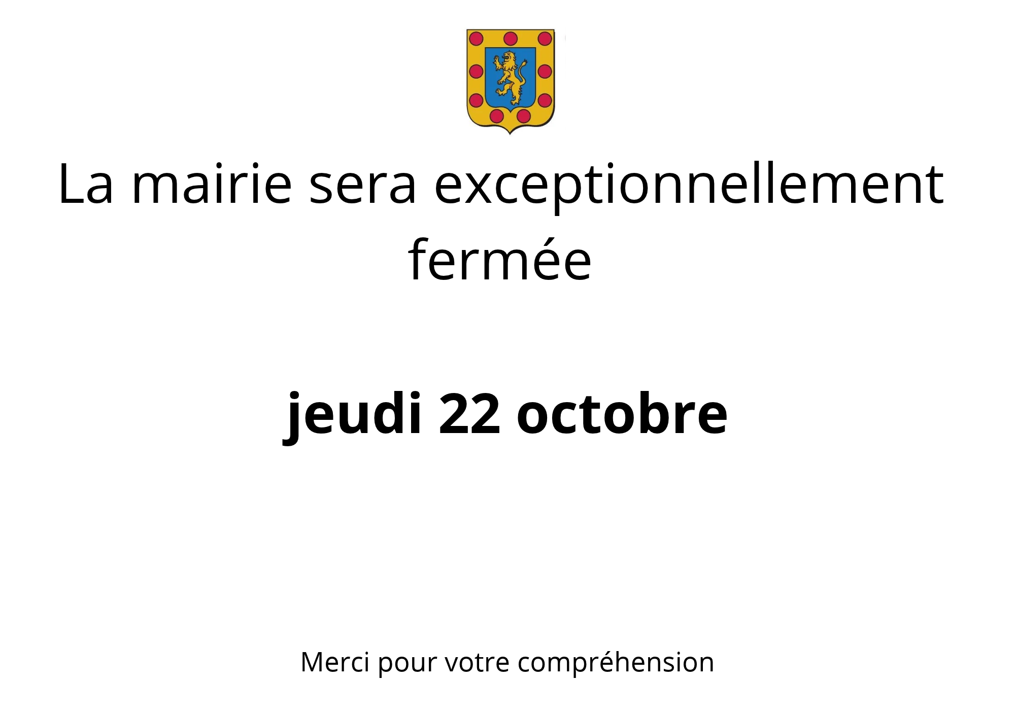 La mairie sera exceptionnellement fermée le 18 septembre 2026 le matin.png