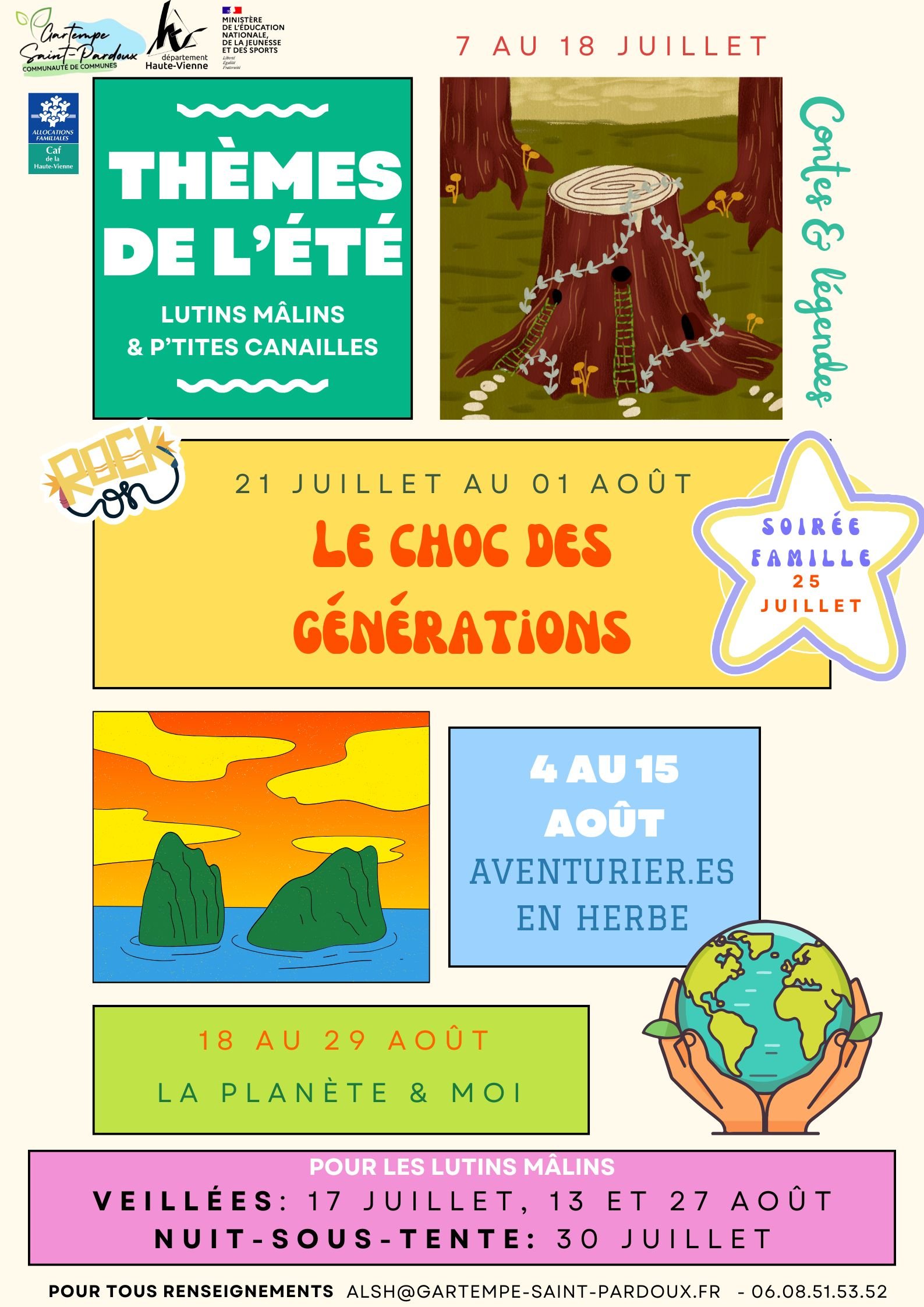 Thèmes de l'été 2025 ALSH