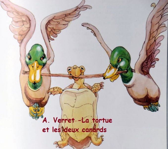 A. Verret - La tortue et les deux canards l.jpg