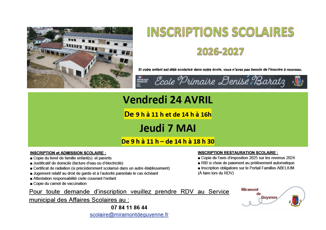 Affiche Ouvertures Inscriptions scolaires 2026-2027.png