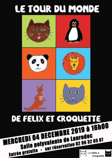 Affiche Félix et Croquette 2019 - Le tour du monde