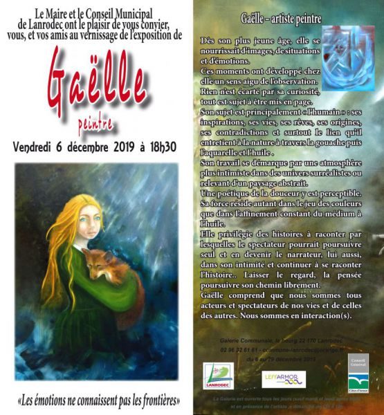 Invitation Gaelle expo décembre 2019