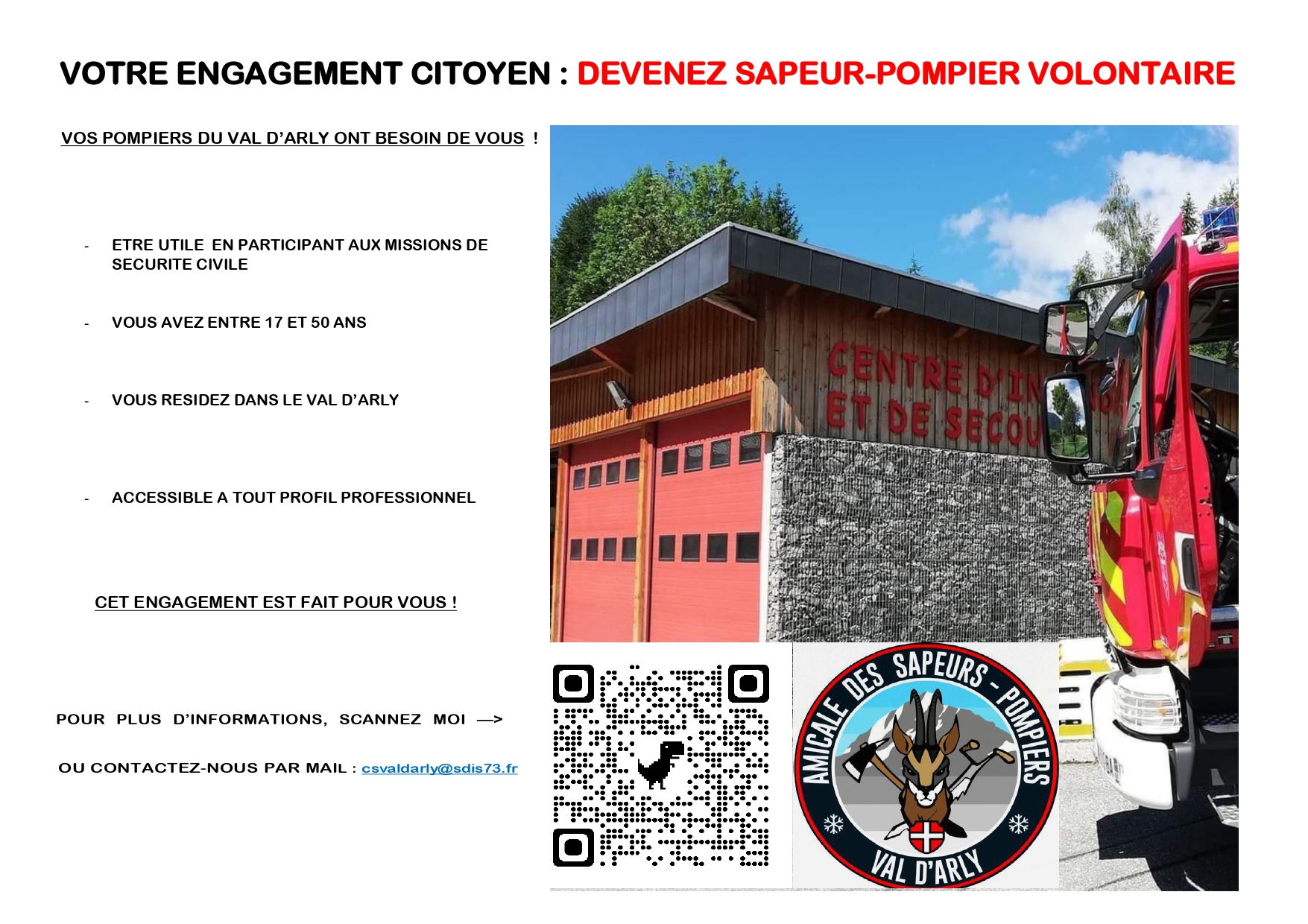 Votre engagement citoyen : devenez sapeur-pompier volontaire