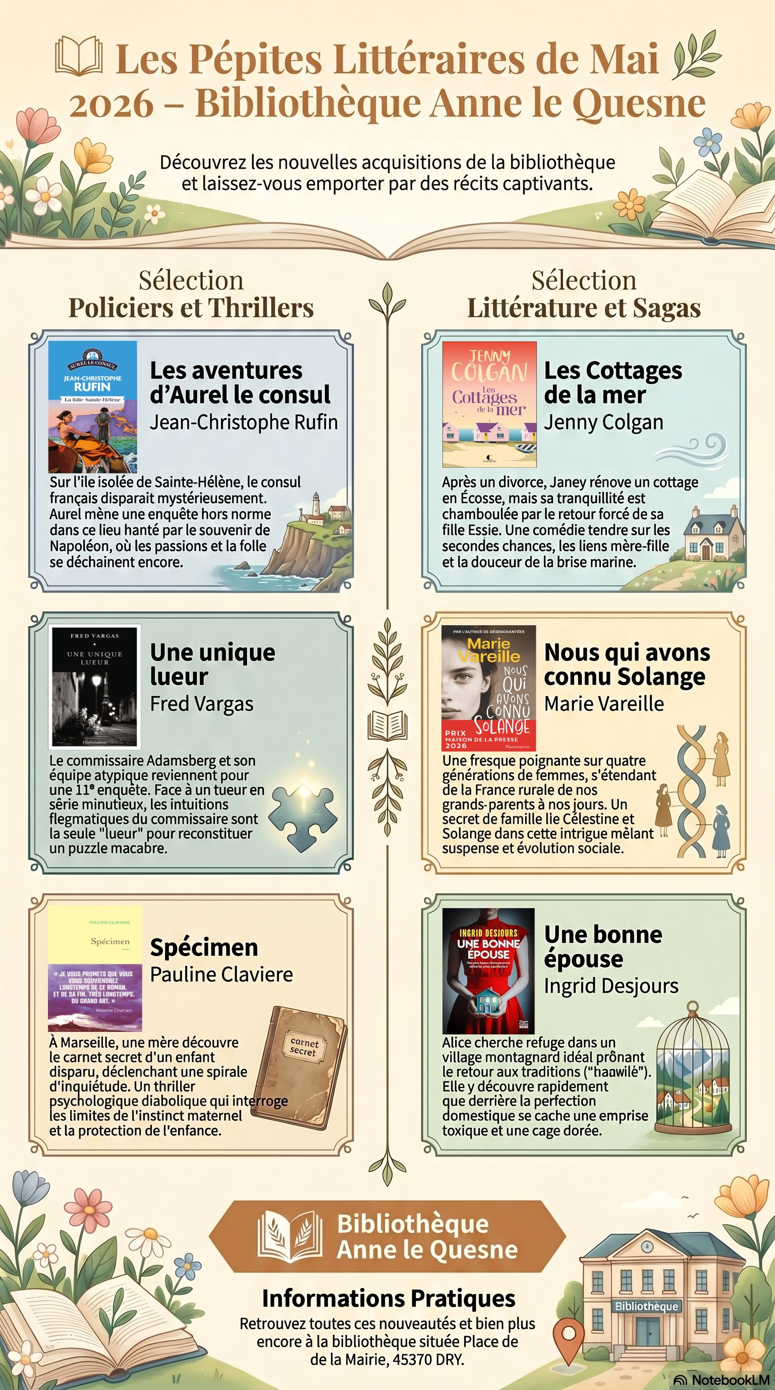 Les nouveautés du mois de mai
