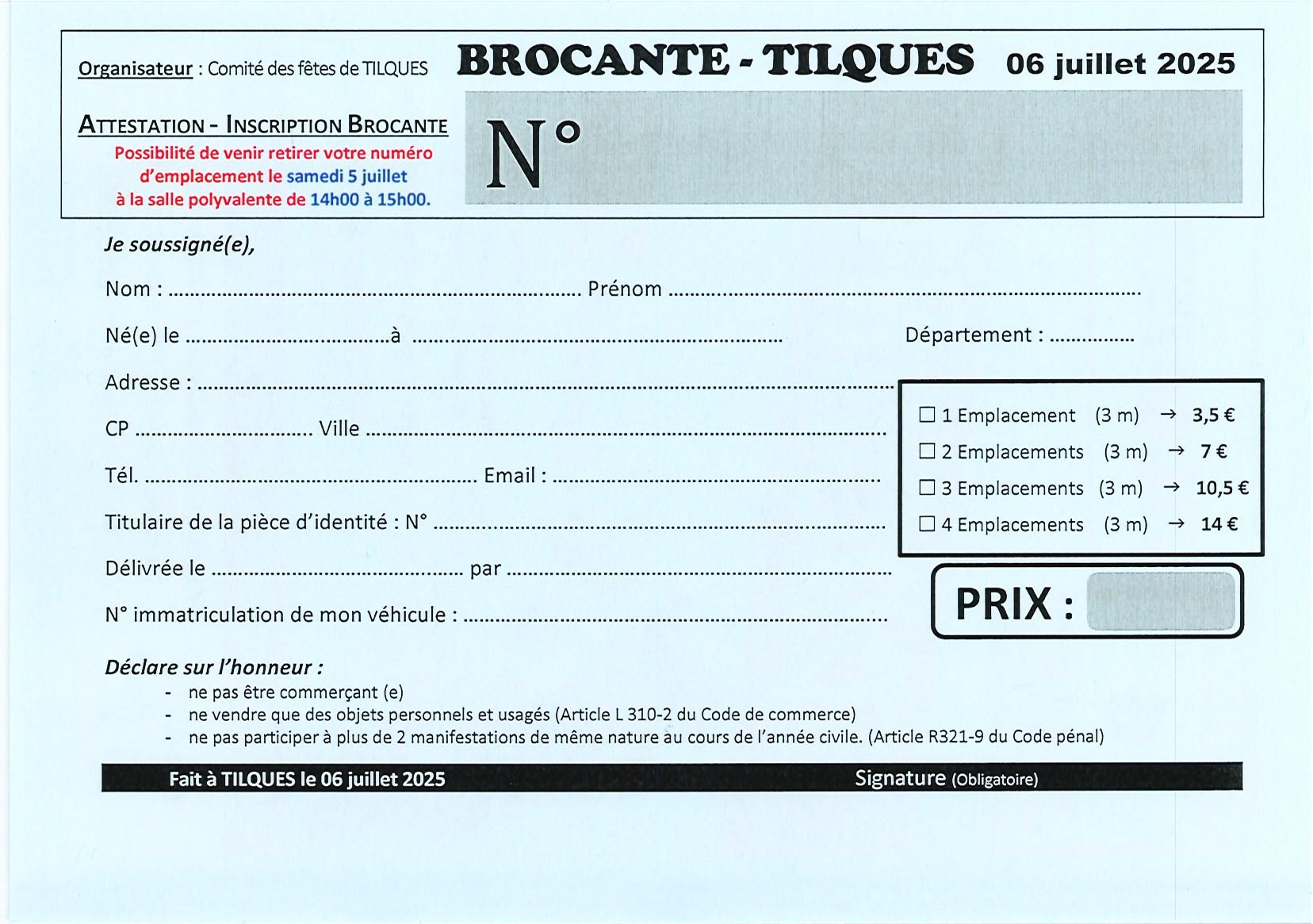 flyers brocante 2025 Extérieurs
