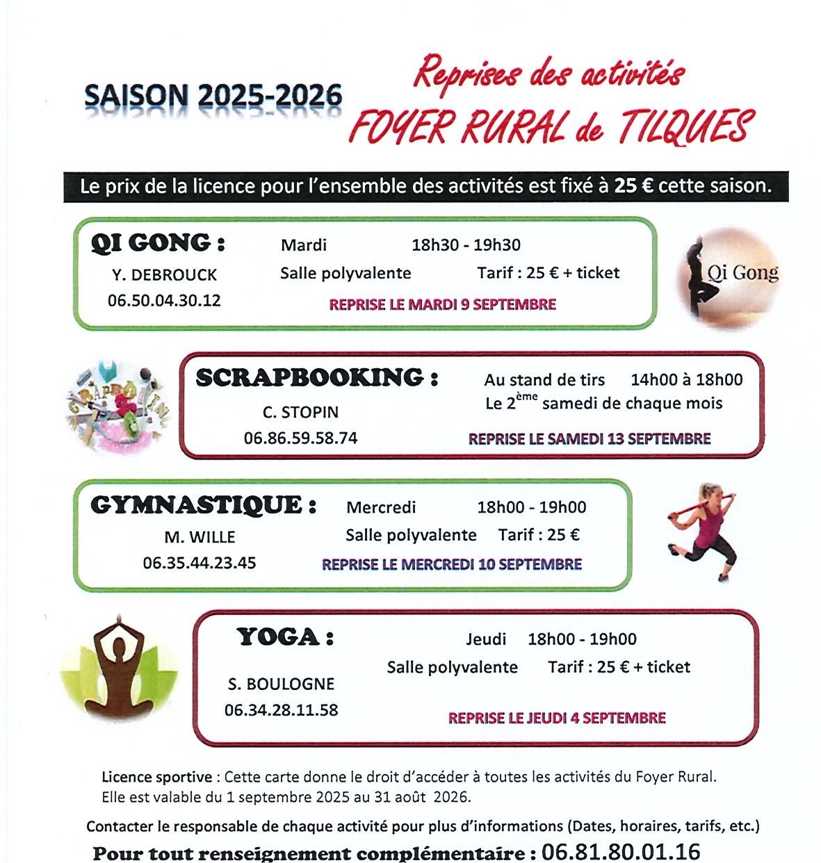 Activités du Foyer Rural