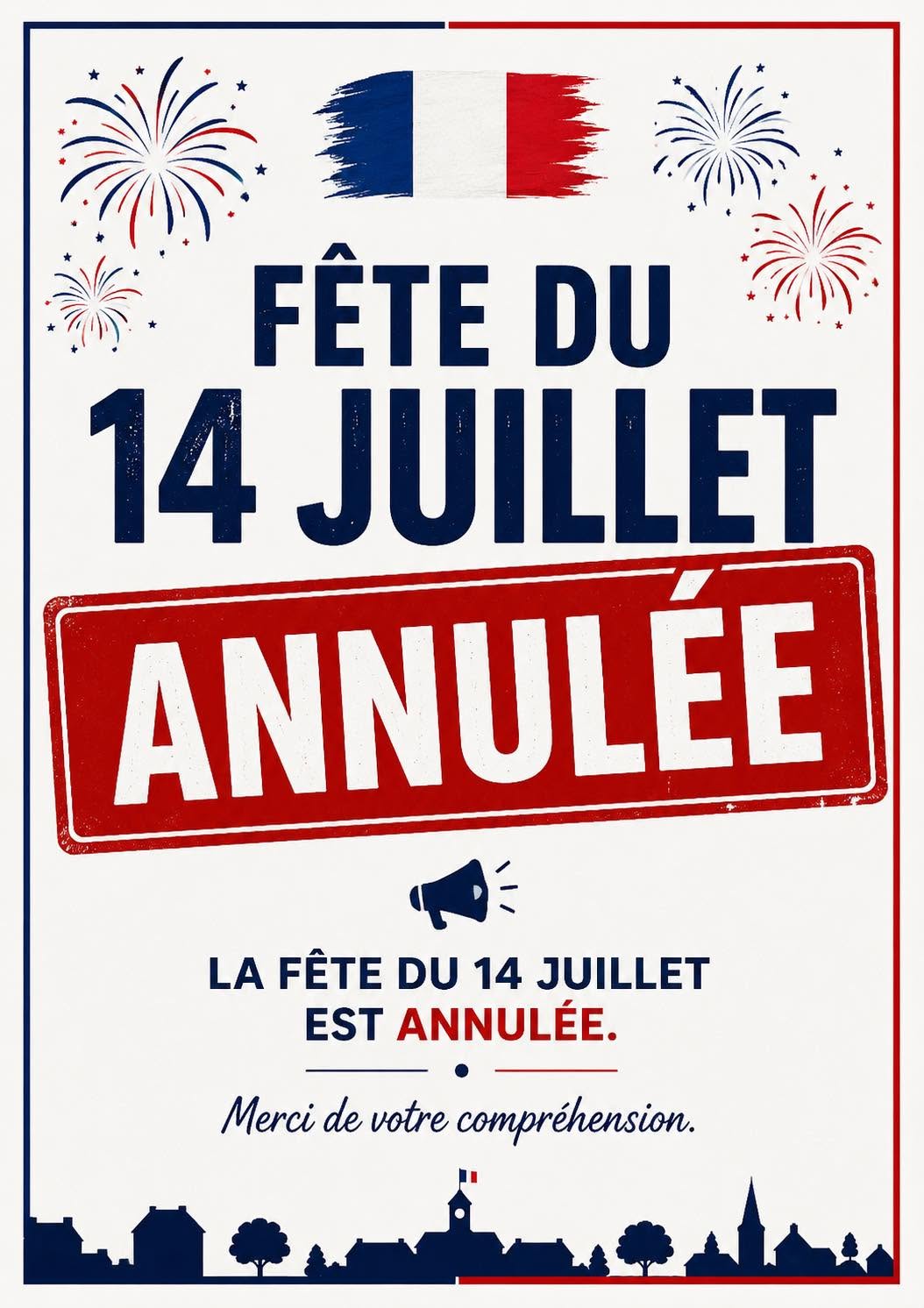 Fête du 14 juillet annulée