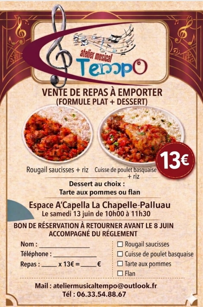 Vente de repas à emporter