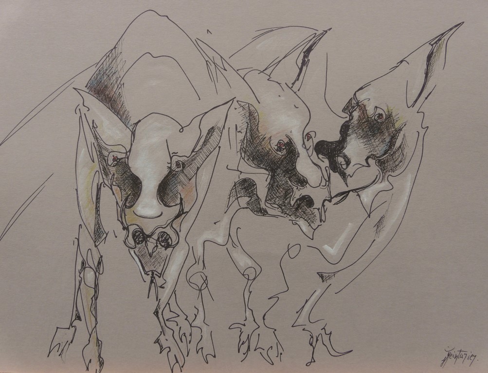 10bis. La Menace.Dessin sur carton A4. Feutre, crayon. _Medium_.JPG