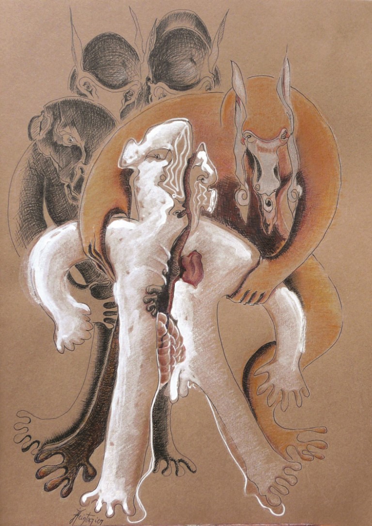 3bis. .L_Egaré dessin. Feutre,pastel, acrylique,crayon. Papier A4 _Moyen_.JPG