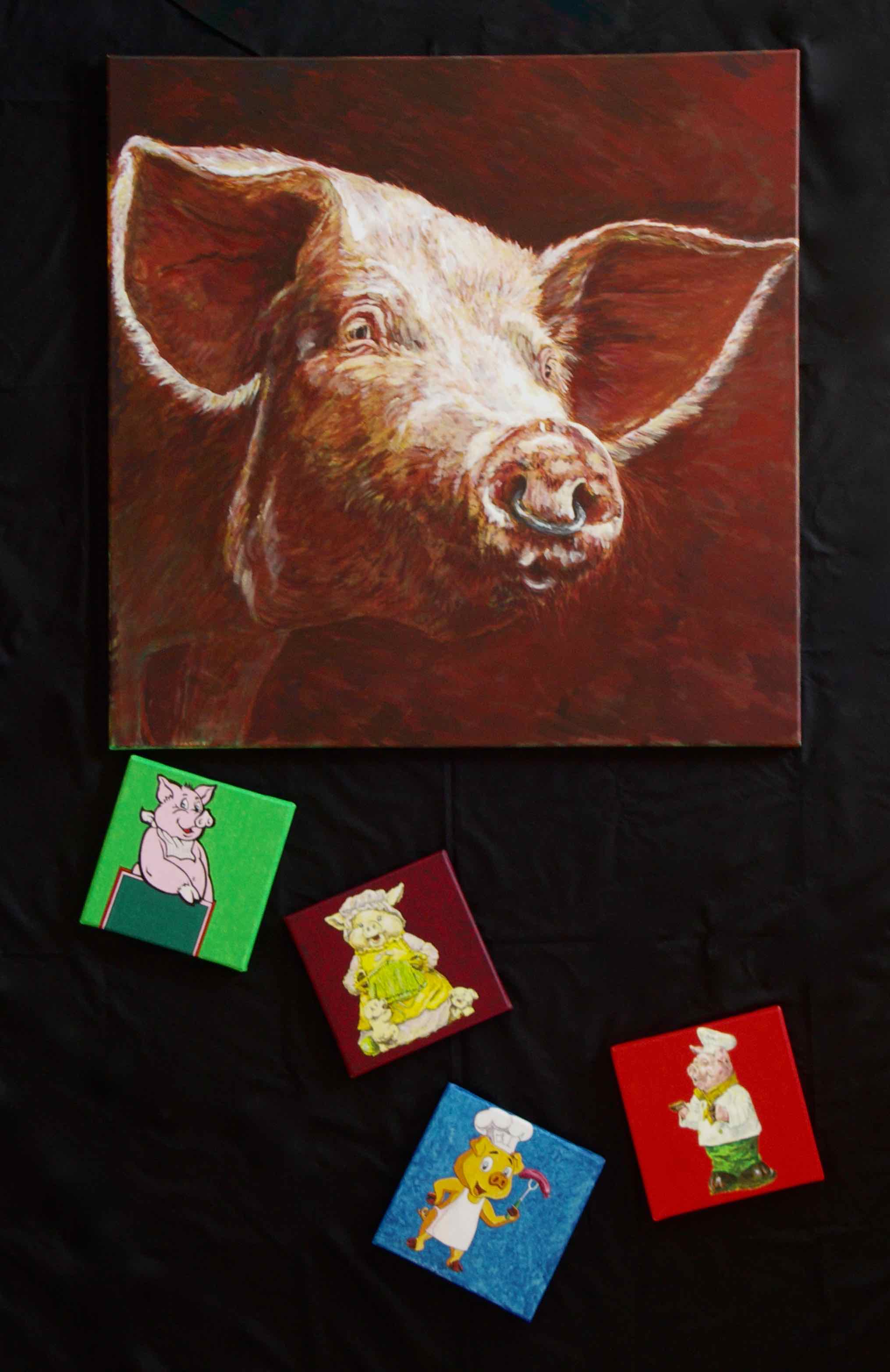 Chute de Prédelle.dispositif variable. 80 X 80 cm _ cinq fois 20 X 20cm.jpg