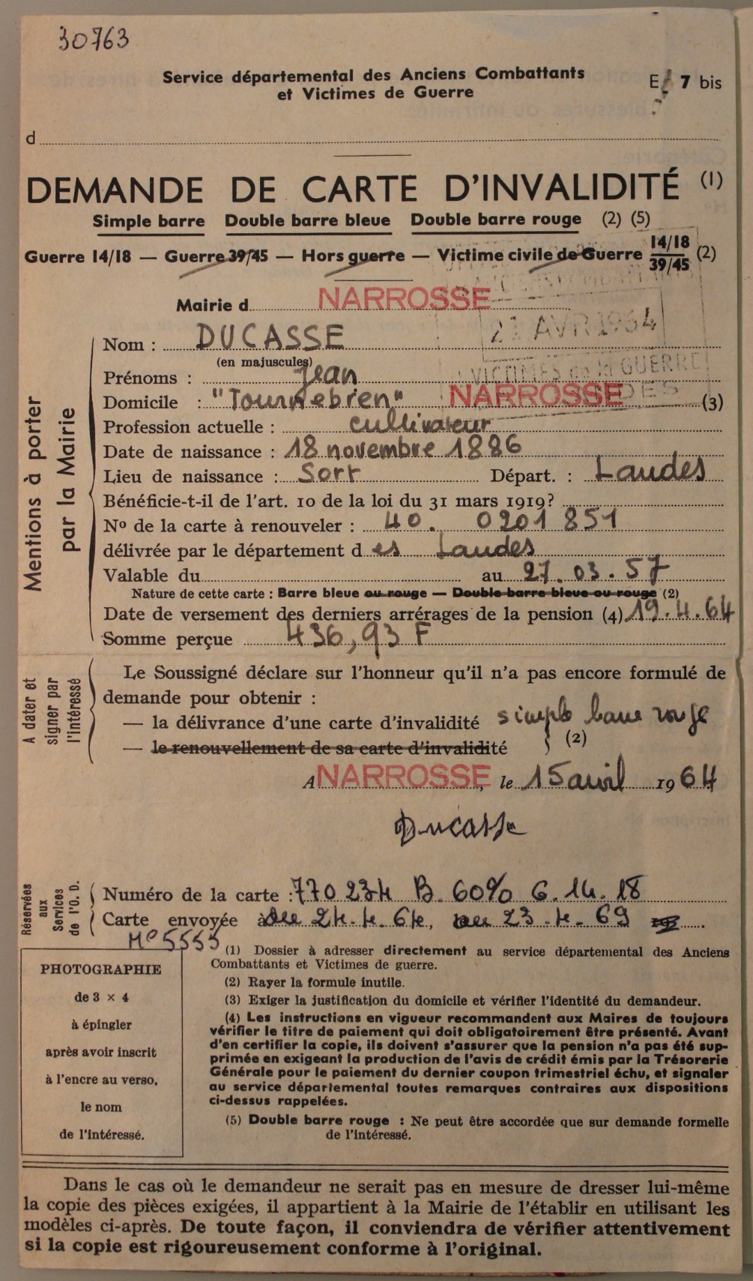 14-18 DUCASSE Jean Auguste Demande Carte invalidité.JPG