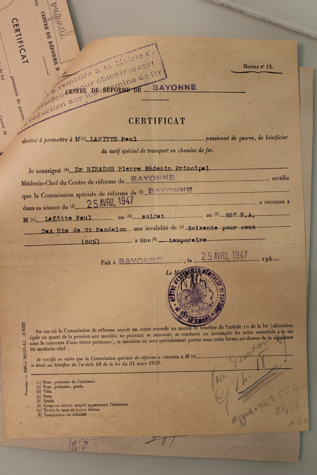 14-18 LAFITTE Paul Certificat médical.JPG