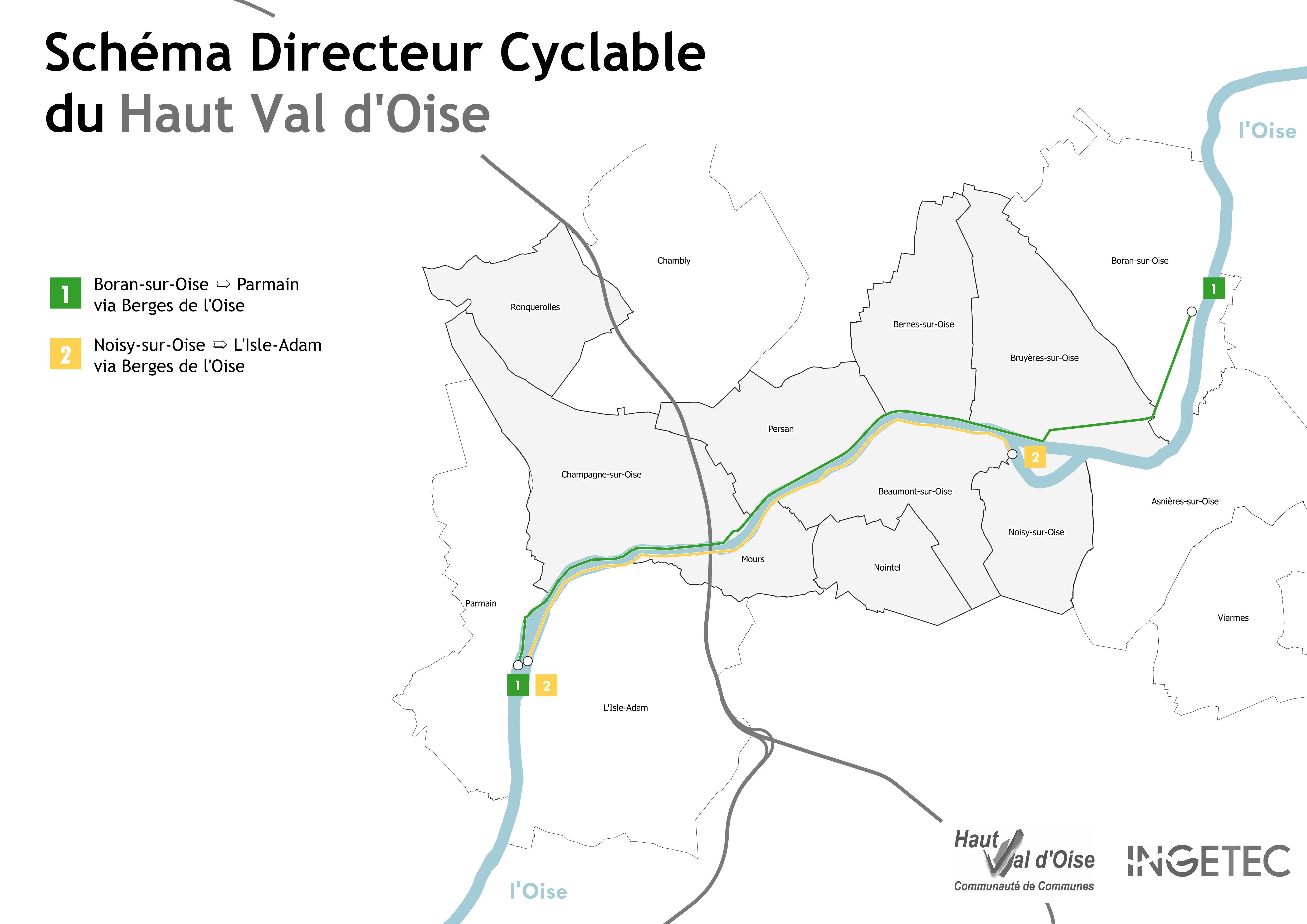 Schéma axé sur les berges de l'Oise