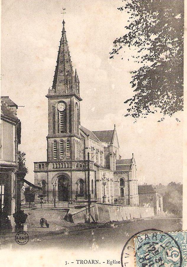 Troarn-Eglise clocher 1904.jpg
