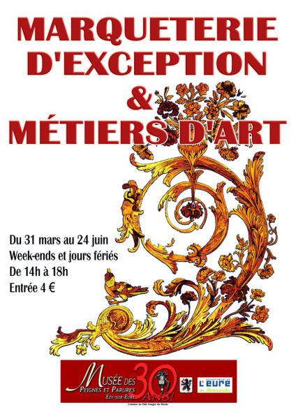 affiche exposition métiers d'art marqueterie