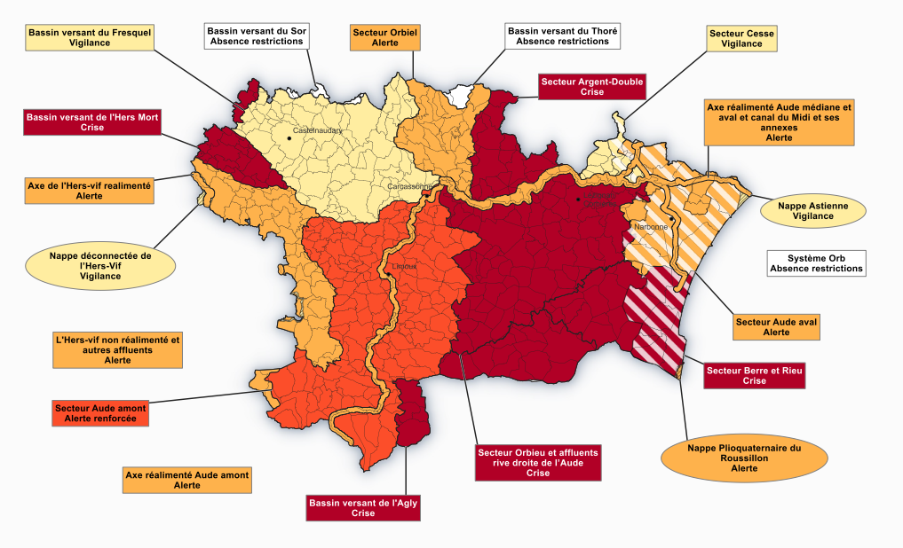 RESTRICTIONS D'EAU : VIGILANCE ARRETE PREFECTORAL du 21 Novembre 2025