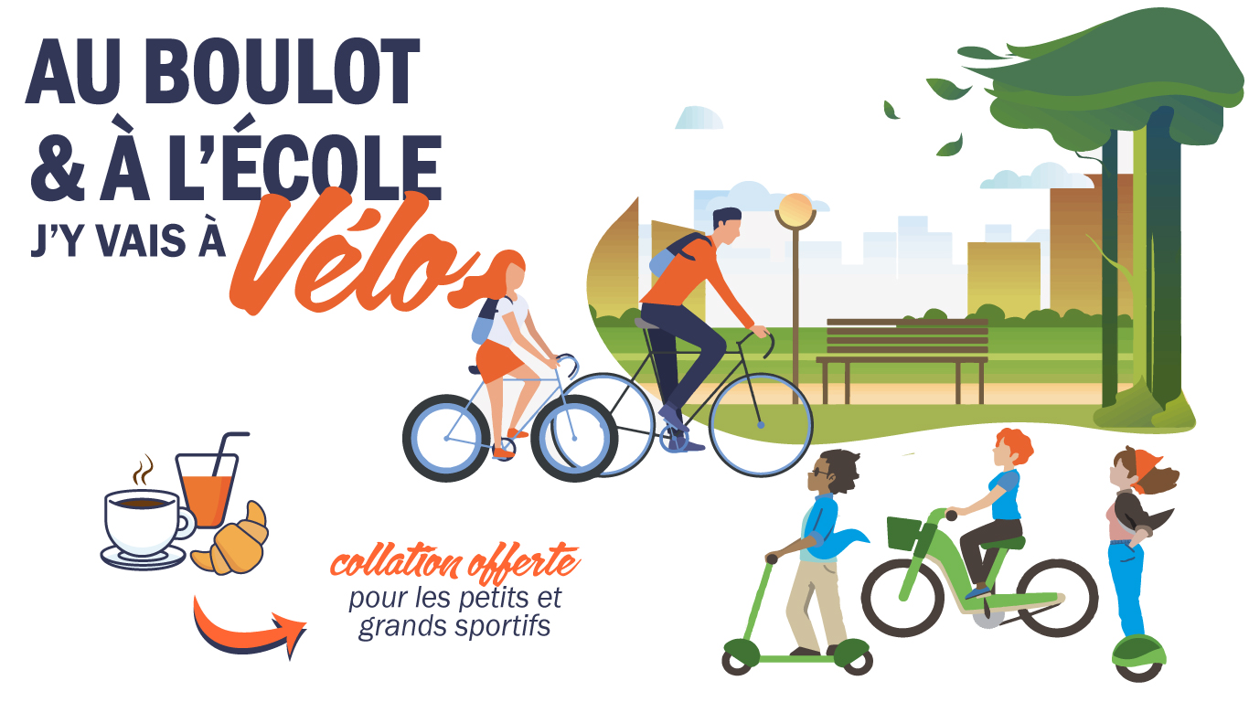 Boulot Ecole j'y vais à vélo