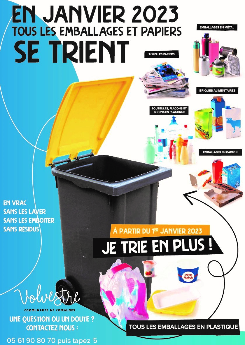 Tri - Déchets - Nouvelle consignes de tri - 2022 - Affiche