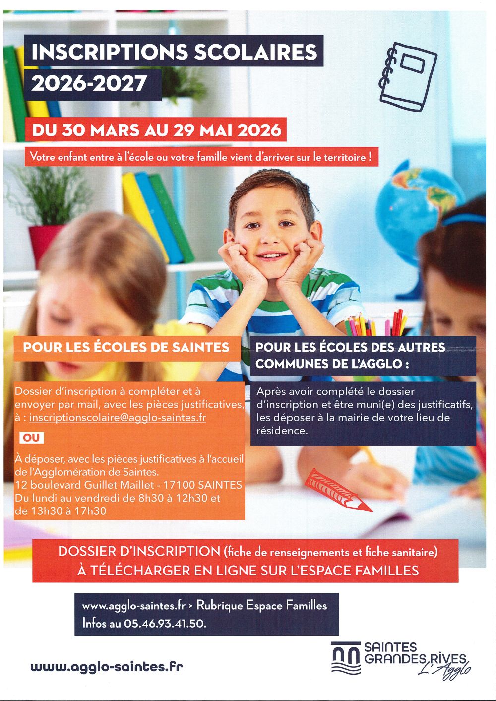 Inscriptions scolaires 2026/2027