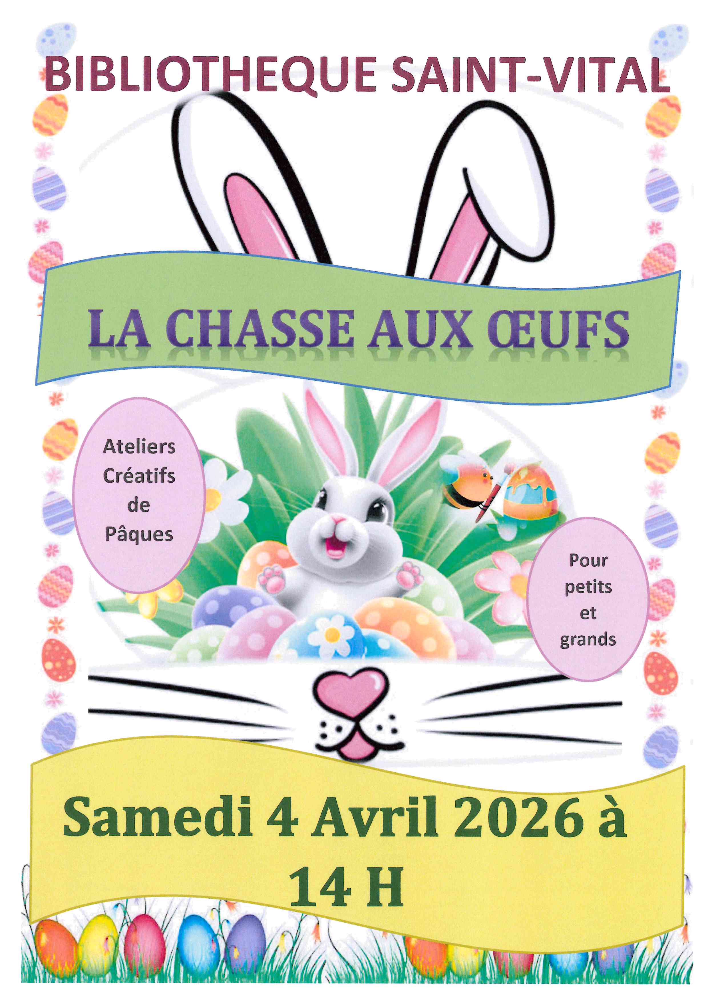Chasse aux œufs à Saint-Vital !