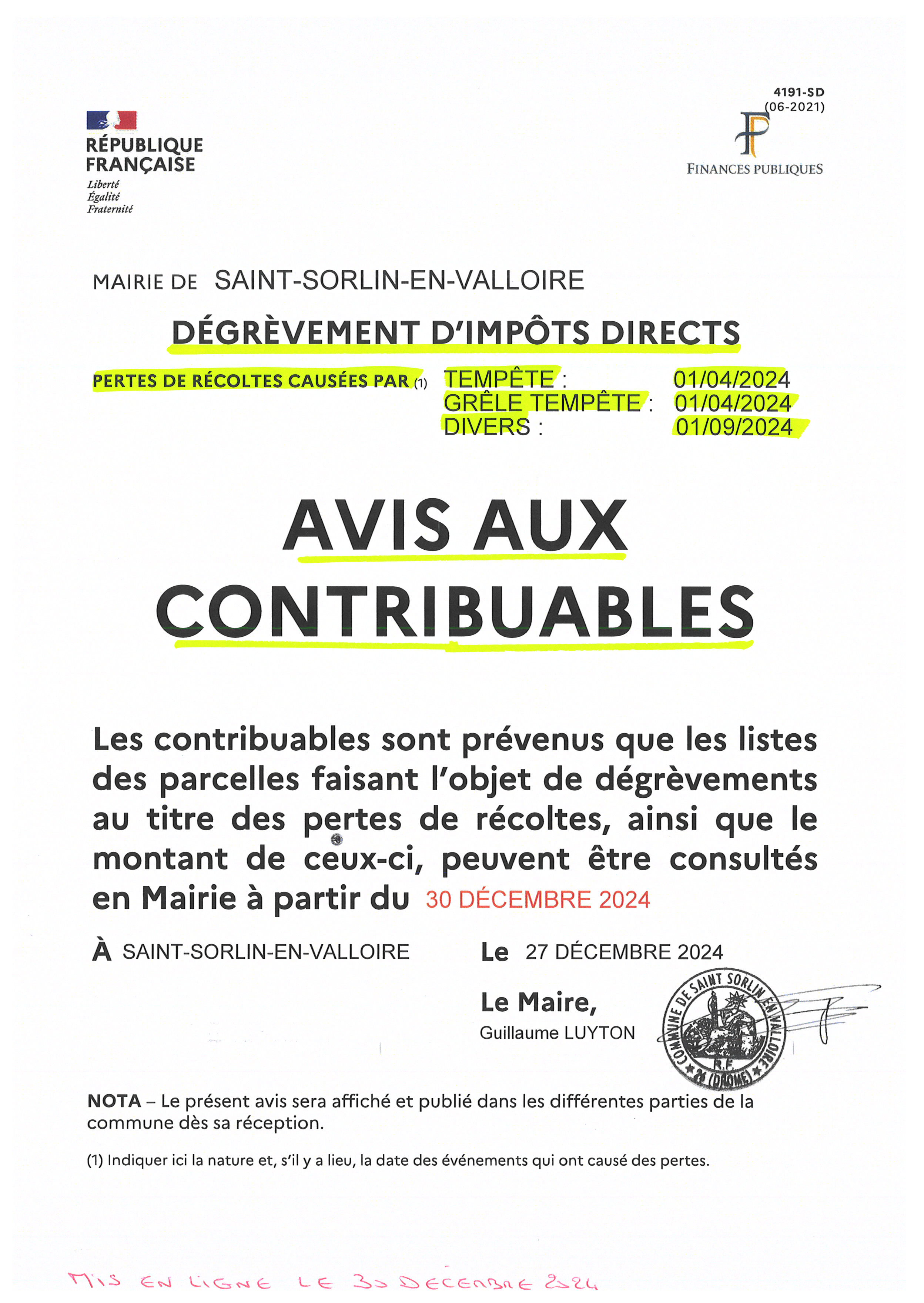 AVIS AUX CONTRIBUABLES - DÉGRÈVEMENT D_IMPÔTS DIRECTS.jpg