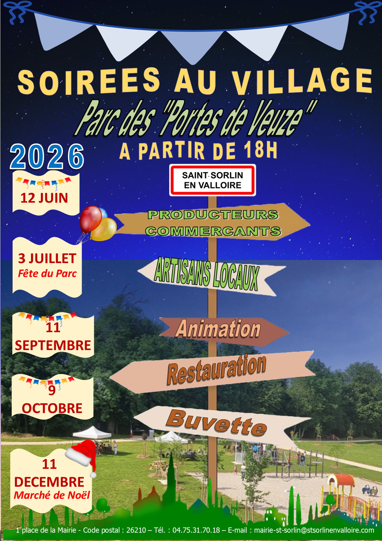 LES SOIREES AU VILLAGE - DATES 2026