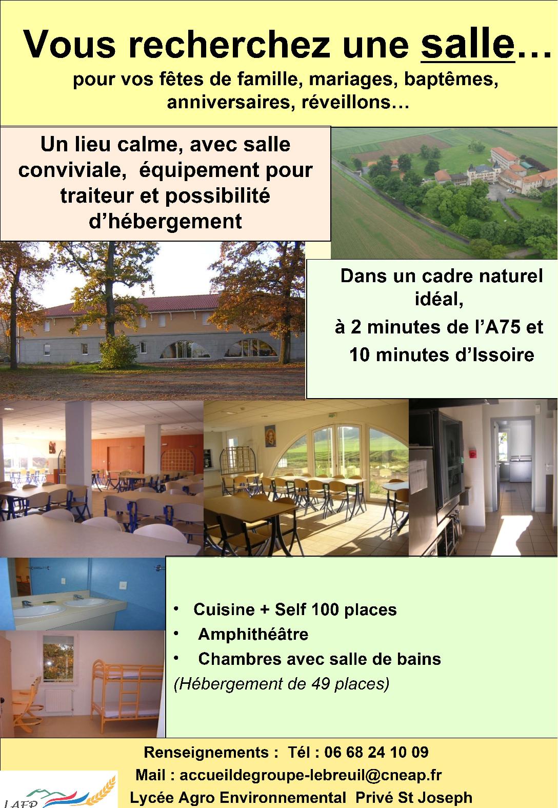 Location Salle LAEP saint Joseph