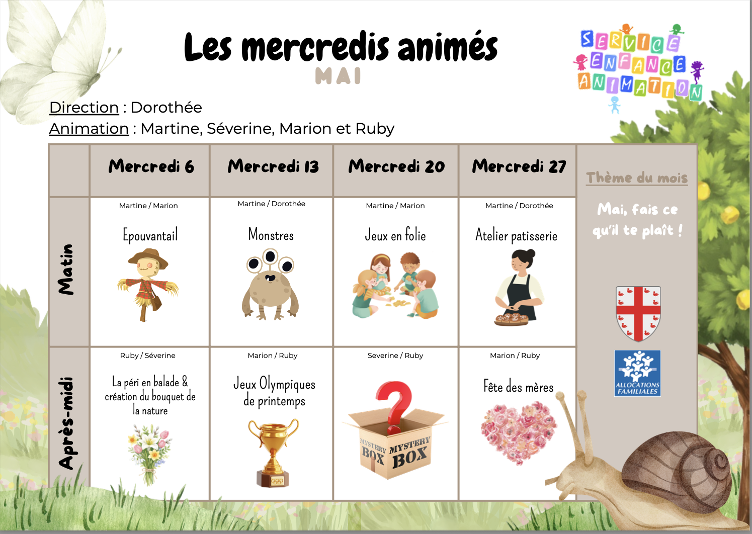 🎉 Ça bouge au périscolaire : les mercredis animés de mai