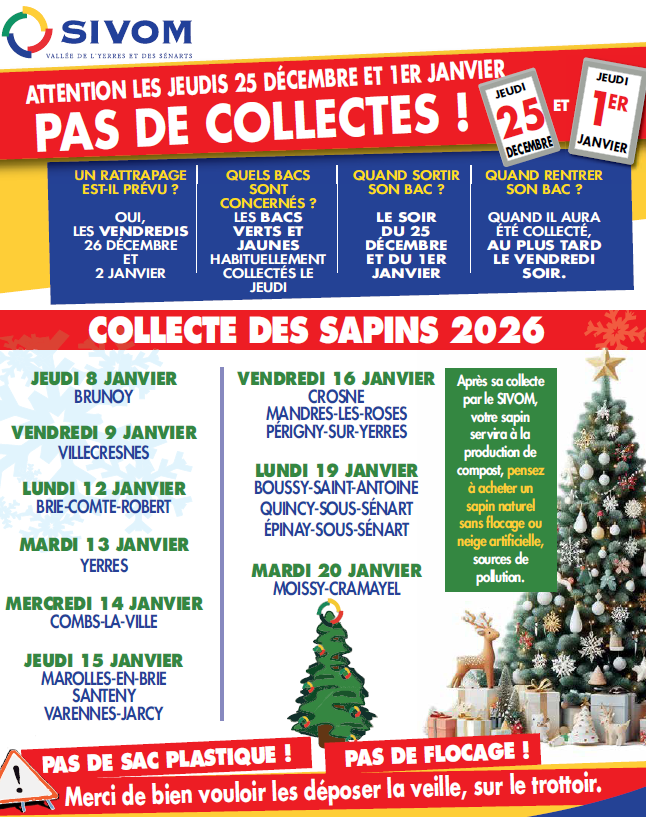 Collecte des sapins 2026