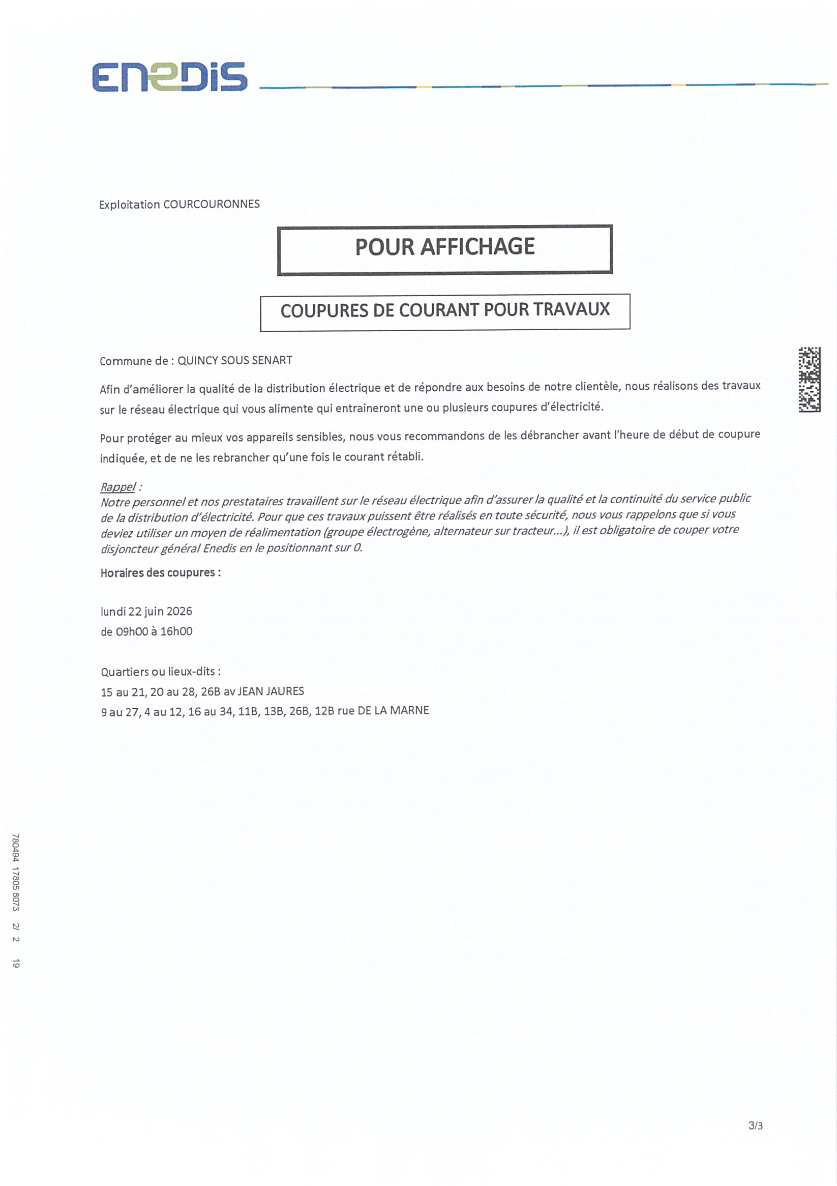 🚧 COUPURE DE COURANT