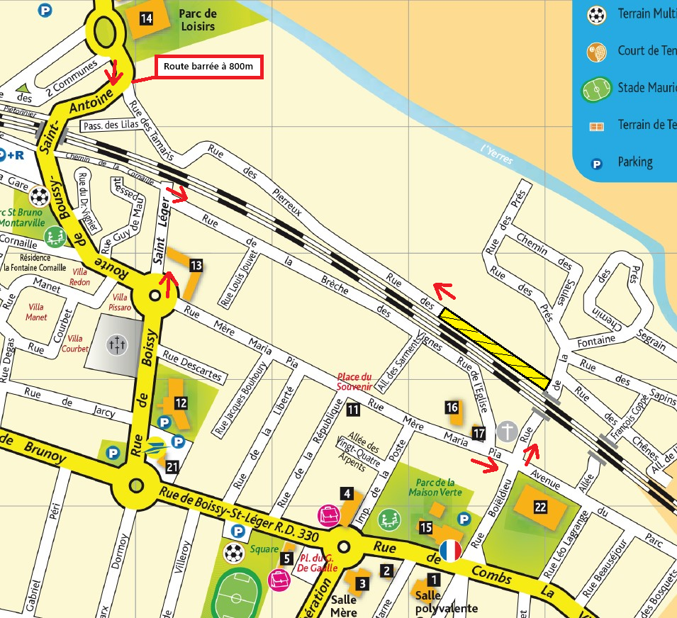 Plan de Déviation à partir du 13 Octobre 2025 Rue des Pierreux